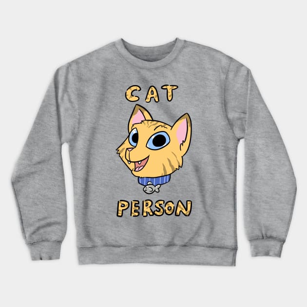 Cat person Crewneck Sweatshirt by JenjoInk